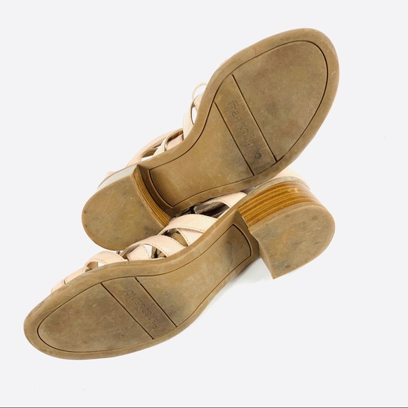 COPY - Franco Sarto Sandal Heels Leather Nude Bro… - Picture 7 of 7